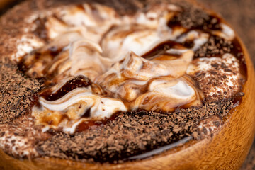 Milk sweet yogurt with bifidobacteria and chocolate