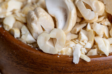 ready to eat and peeled cashew nuts
