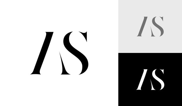 Letter AS initial monogram logo design