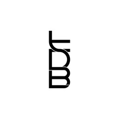 tdb initial letter monogram logo design