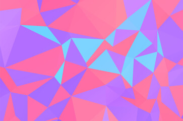 Vector illustration of a complex polygonal surface. Creative background in a low poly style. Crumpled colorful backdrop consisting of triangles of different sizes and colors.