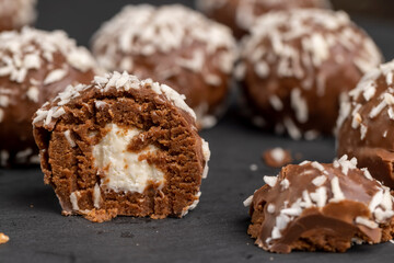 delicious and soft chocolate coconut cakes for dessert