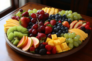 Fresh fruit platter generative AI