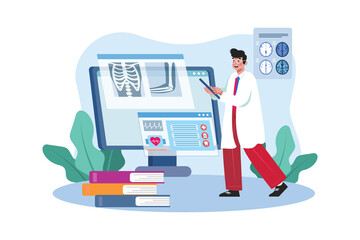 A radiologist uses medical imaging to diagnose and treat diseases.