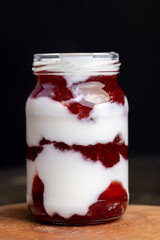 delicious yogurt with strawberry flavor