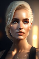 Inspirational Young Woman Portrait. Created with Generative AI