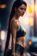 Inspirational Young Woman Portrait. Created with Generative AI