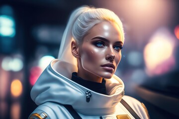 Inspirational Young Woman Portrait. Created with Generative AI