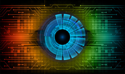 eye cyber circuit future technology concept background
