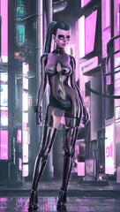 Cyberpunk graffiti style illustration.