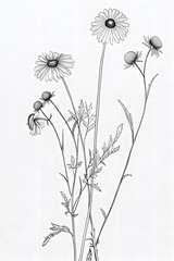 Black and White daisies