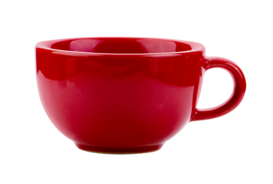 red cup isolated on transparent png