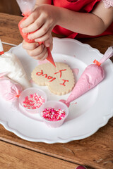 Child Cookie Decoration Valentine Heart