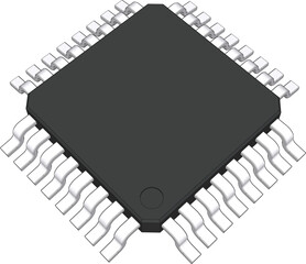 ATmega328 3D Vacter. A single-chip microcontroller created by Atmel in the megaAVR family