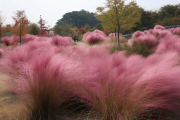 Pink Fendaisia japonica.