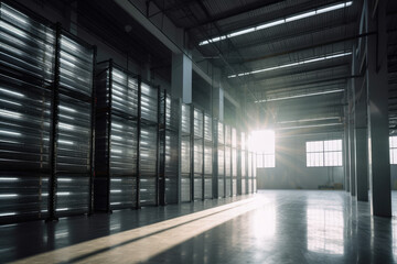 Fototapeta na wymiar Photo of a beautiful and clean storage warehouse.