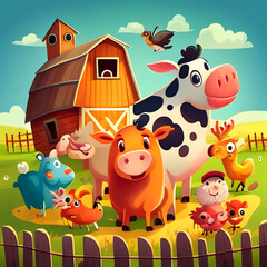 Credible_Farm_animals_happiness_fun_toddlers_version_happy_cartoon
