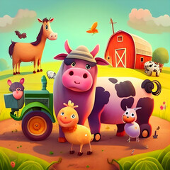 Credible_Farm_animals_happiness_fun_toddlers_version_happy_cartoon