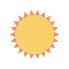 Sun Icon. Sun vector - sun variation - summer sun. sun vector symbol icon design. illustration isolated on white background