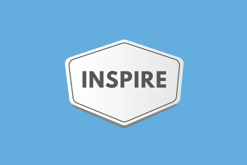 Inspire text Button. Inspire Sign Icon Label Sticker Web Buttons