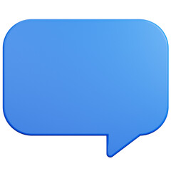 3d render of blue speech bubble