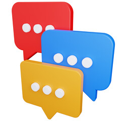 discussion bubble chat 3d illustration