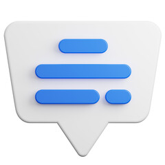 3d render of speech bubble