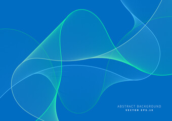 abstract ribbon striped neon blue curve and wavy background for advertisement banner website cover notebook package design landing page card design vector eps.