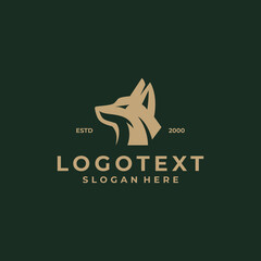 fox head logo design luxury