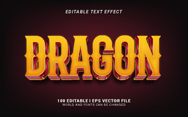 dragon editable text effect design