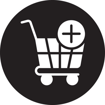 shopping cart glyph icon