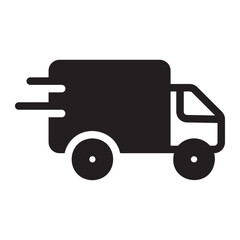 delivery truck glyph icon