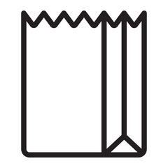 paper bag line icon