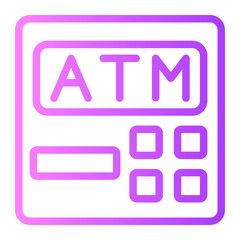 atm machine gradient icon