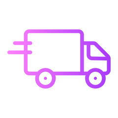 delivery truck gradient icon