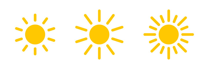 Sun icon set