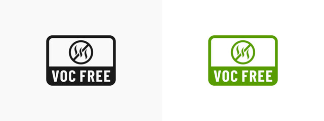 Best VOC Free Label or VOC Free Mark Vector Isolated in Flat Style. Best VOC Free Sign vector for product packaging design element. And other needs related to VOC Free.