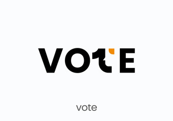 creative letter mark typography for VOTE visualism