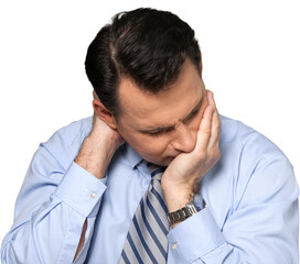 frustrated businessman portrait