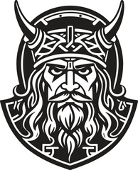 Breathtaking and powerful viking emblem art vector