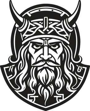recommend clip art: Breathtaking and powerful viking emblem art vector