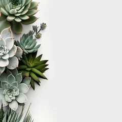 Deurstickers cactus on white background with copy space. © KKC Studio
