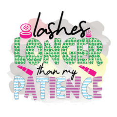 Makeup Typography Sublimation Design