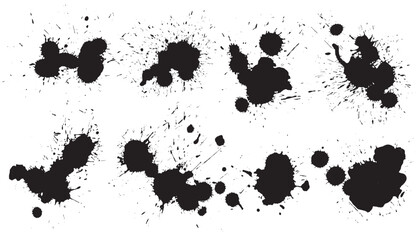 Fototapeta premium abstract set of ink splatter grunge stains