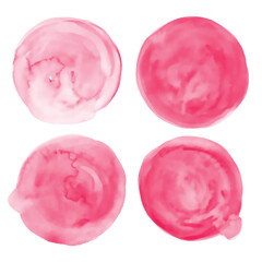 hand drawn pink circular texture set of four