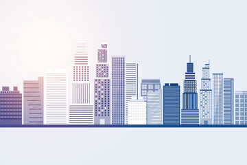 explore the modern skyline building of global metropolis elegant banner