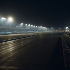 Obraz premium Race track in the night atmosphere