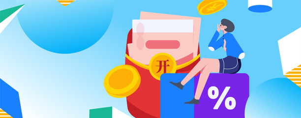 Holiday Shopping E-Commerce Online Shopping People Flat Vector Concept Operation Hand Drawn Illustration
