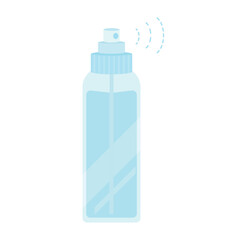 Spray bottle vector illustration on white background. Spray bottle can use for rubbing alcohol, sprays, cleaning, perfumes, face, hair, nail products, arts, crafts spritzes and more.