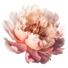 close up pink tulips isolated on white.